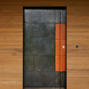 Lone Pine Steel Door with Leather Pull