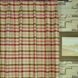 Paroo Cotton Blend Middle Check Versatile Pleat Curtains & Drapes Heading Style - Curtains