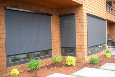 Inspiration for a contemporary exterior home remodel in Seattle