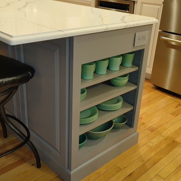 Kitchen Remodel Geneseo, IL Koch Ivory Smoke Fog MSI Calacatta Laza Quartz