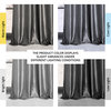 Graphite Grommet Blackout FauxSilk Taffeta Curtain Single Panel, 50"x96"