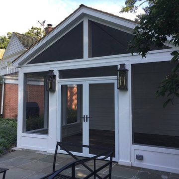 Pool House Screened Porch by Winnetka, IL screened porch designer
