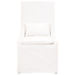Essentials For Living - Colette Slipcover Dining Chair, Set of 2 - These white fabric dining chairs are made with a high performance, quality fabric that is durable for everyday dining. The chairs are elegantly designed with a high arched back and sloping sides for a look that can work in a formal or casual dining environment. The chairs also feature a slipcover and cushions that can be removed for easy and convenient cleaning. Being that these are light colored, they will pair nicely with many table styles and wood finishes.