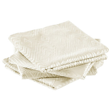 IKAT Velvet Pillow Shell Sets, Gardenia, 4 Piece 20" X 20"