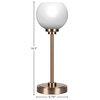 Luna 1-Light Table Lamp, New Age Brass/White Marble