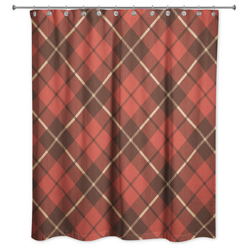 Christmas Plaid 71x74 Shower Curtain