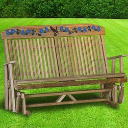 Hummingbird Treated Patio Glider - Outdoor Gliders