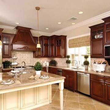 Various raised panel dark kitchens
