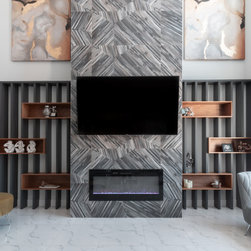 Interior Design/colour palette/cabinet design project - Display And Wall Shelves 