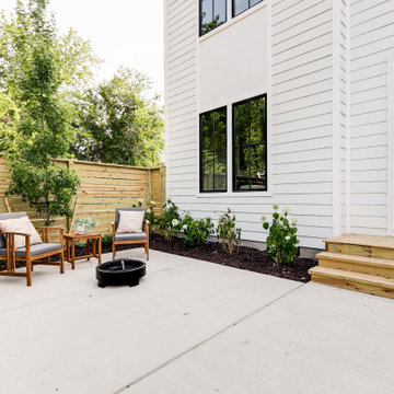 Backyard Patio with Fire Pit