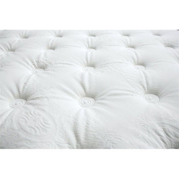 Furniture of America Joneson Fabric Full Quilted Euro Top Mattress in White