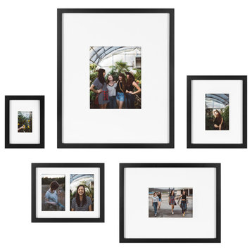 Gallery Wall Matted Picture Frame Set, Black