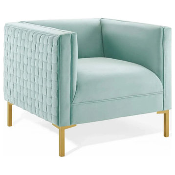 Millie Mint Performance Velvet Armchair