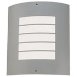 Kichler - Outdoor Wall 1-Light, Brushed Nickel - This Newport Wall Sconce uses simple shapes to create an ultramodern outdoor fixture for your contemporary home. In addition to its luxurious Brushed Nickel finish, this wall lantern uses one, 60-watt (max.) bulb with a white acrylic diffuser and housing. It is 10" high, meets A.D.A. standards for wall mounted fixtures, and is U.L. listed for wet location.
