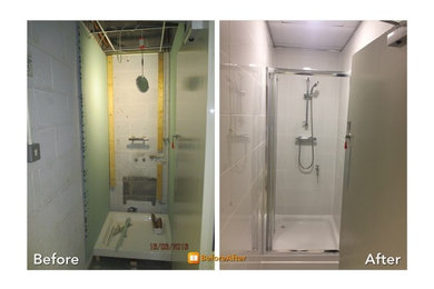 Commercial premises conversion from Cleaners closet to shower