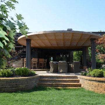 Circle of Elegance: Contemporary Circular Pergola Patio