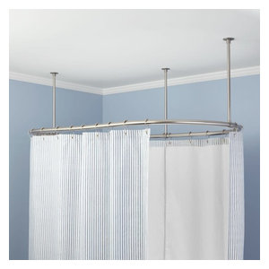 Trax Ceiling Mounted Track Shower Rod Fits 60 Tub Or Shower