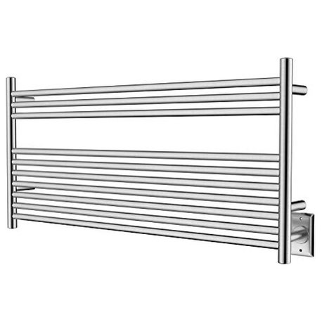 HEATGENE 10 Bar Wall-Mounted Plug-in / Hard-wiring Towel Warmer, Brush Polish