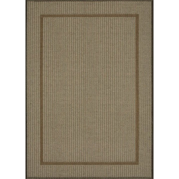 In / Out Capri Rug, Blue and Brown, 2'4"x3'9"