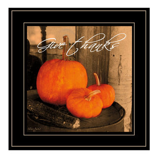 Give Thanks 2 Black Framed Print Wall Art - Farmhouse - Prints And ...