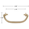 Cabinet Pull Bright Solid Brass Dimpled Bail Replacement |