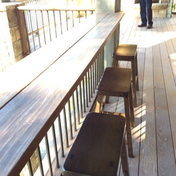 wooden outdoor bar
