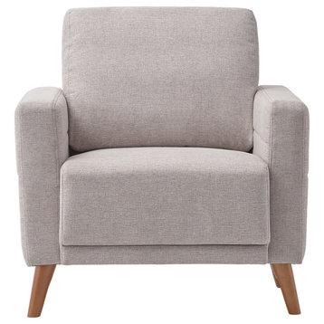 CorLiving Clara Modern Gray Twill-Like Fabric 32-in Wide Armchair