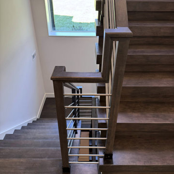 Project #137 | Maple Staircase with Stainless Steel Railing