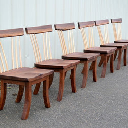 Walnut Spindle Backed Chair - Dining Chairs