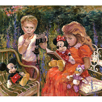 Disney Fine Art Reading to Minnie by Irene Sheri