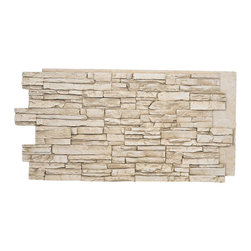 ALPINE FAUX DEEP STACKED STONE- 24"H x 48"W - Wall Panels