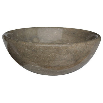 Classic Natural Stone Vessel Sink, Sea Grass Marble