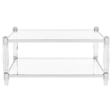Safavieh Couture Isabelle Acrylic Coffee Table, Chrome