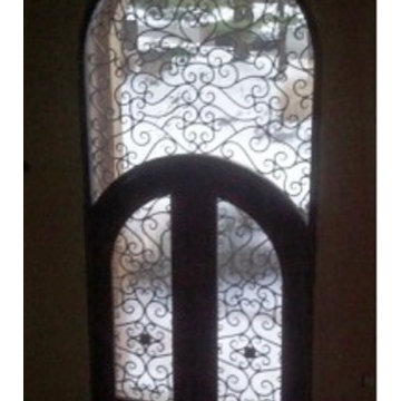 Wrought Iron Door Custom Arched Double With Large Arched Transom Wrought Iron Do
