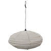 Linen and Cotton Pendant Lamp With Frayed Edges