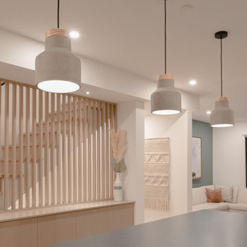 Slab Door Modern Style Kitchen Cabinet