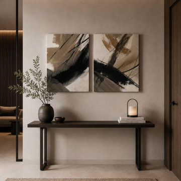 Organic Modern Canvas Wall Art Set – Earth Flow & Brush Rhythm