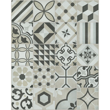 Shaw CS57Z Revival Deco Blend - 8" Square Floor and Wall Tile - - Pearl