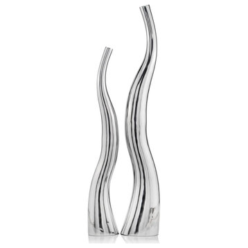 Curva XL Tall Wiggly Vases, Set of 2