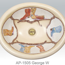 Hand Painted Drop-in Sinks by Atlantis Porcelain Art - Products