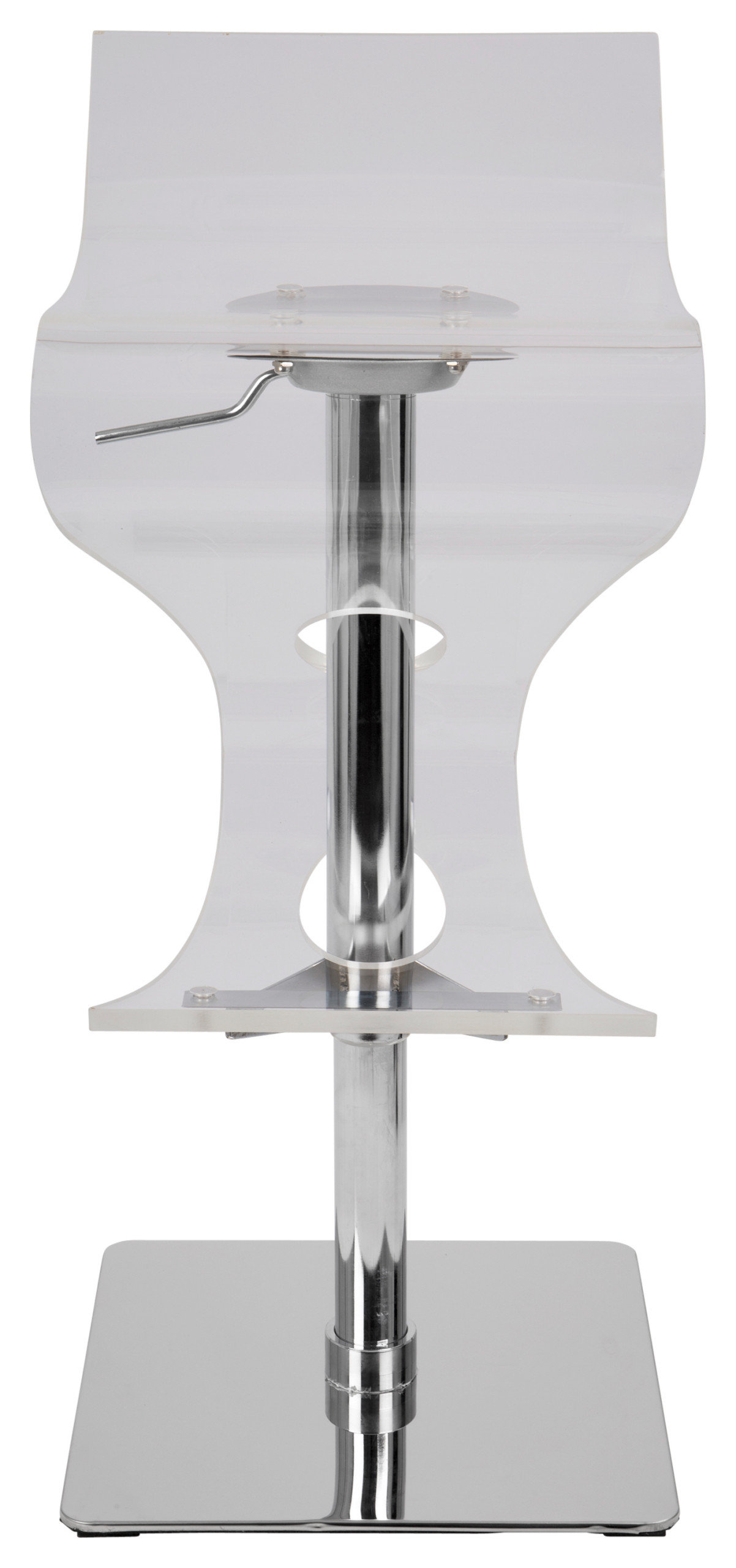 Lumisource Viva Bent Wood Barstool, Clear