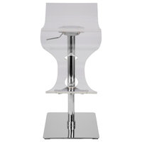 Lumisource Viva Bent Wood Barstool, Clear