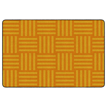Flagship Carpets FE386-32A 6'x8'4" Hashtag Tone On Tone Orange, Seats 24 Rug