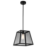 CWI Lighting - Macleay 1 Light Down Mini Pendant With Black Finish - The Macleay 1 Light Pendant has a rustic industrial style that marries the best of old and new. The simplistic, unadorned frame still displays character with its mesh design and black finish. The diffused light delivers a softer mood perfect for interiors heavy on metal and wood. Feel confident with your purchase and rest assured. This fixture comes with a one year warranty against manufacturers defects to give you peace of mind that your product will be in perfect condition.