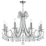 Crystorama - Othello 8 Light Clear Crystal Polished Chrome Chandelier - Classic like a timeless piece of jewelry, the Othello collection dazzles with traditional glamour. This lavish fixture is decorated with swags of faceted cut crystal jewels, optimally cut for awe inspiring sparkle. These fixtures add the perfect bit of glam to any room, and are sure to catch the eye and the light.