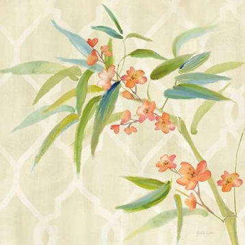 "Zen Bamboo W/Blossoms II" Print