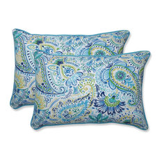 18-Inch Blue 530437 Pillow Perfect Large Paisley Embroidered Throw Pillow 