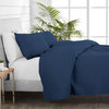 Bare Home Diamond Stitched Coverlet Set, Dark Blue, Twin/Twin Xl
