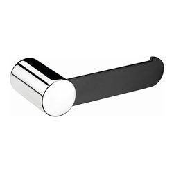 Secret Bath. Toilet paper holder without lid. Chrome-Black. Giselle collection - Toilet Paper Holders