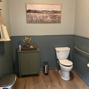 Vision Clinic Bathroom Remodel with LVP Flooring and New Vanities
